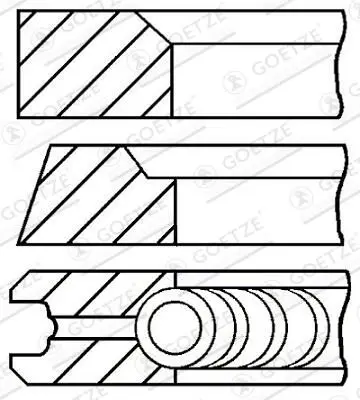 Set segmenti piston GOETZE ENGINE 08-318900-10