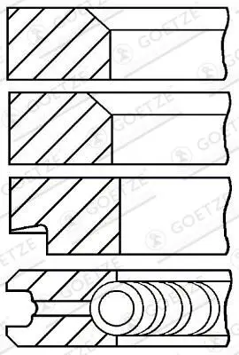 Set segmenti piston GOETZE ENGINE 08-361900-00