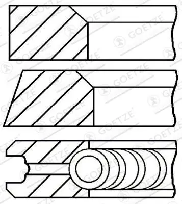 Set segmenti piston GOETZE ENGINE 08-405200-00