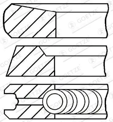 Set segmenti piston GOETZE ENGINE 08-436107-00