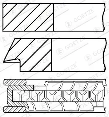Set segmenti piston GOETZE ENGINE 08-439800-00