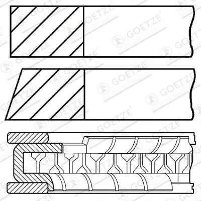 Set segmenti piston GOETZE ENGINE 08-443000-00