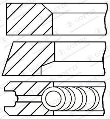 Set segmenti piston GOETZE ENGINE 08-445100-00