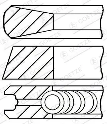 Set segmenti piston GOETZE ENGINE 08-522900-00