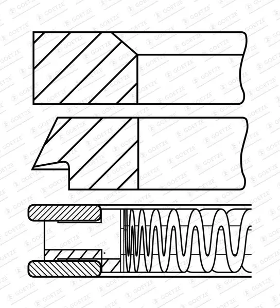 Set segmenti piston GOETZE ENGINE 08-780300-00