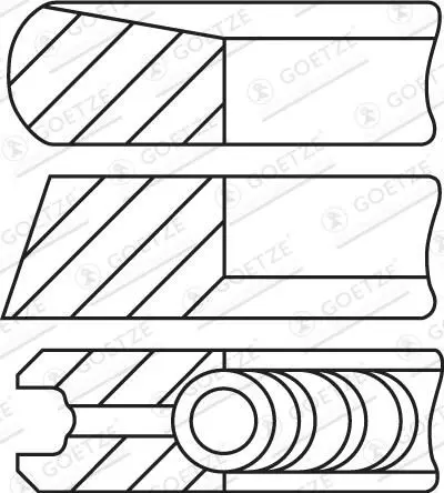 Set segmenti piston GOETZE ENGINE Goetze Diamond Coated® 08-435207-00