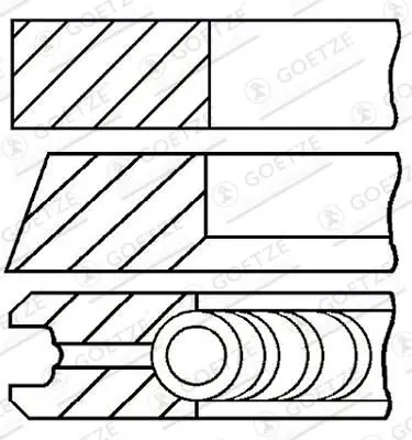 Set segmenti piston GOETZE ENGINE Goetze Diamond Coated® LKZ-Ring® 08-432300-10