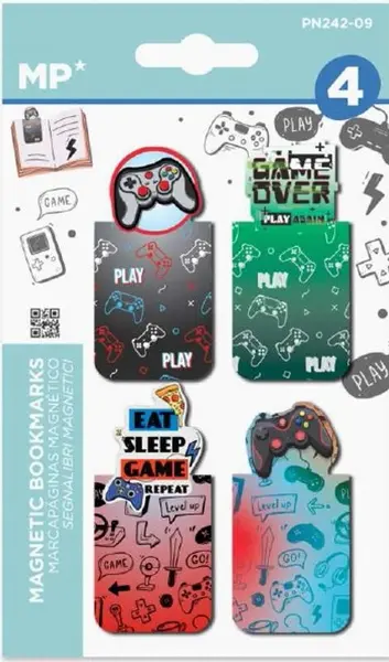 Set semn de carte magnetice MP - Game, 4 buc.