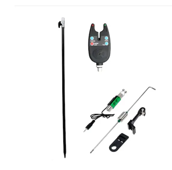set senzor-avertizor pescuit cu pichet si swinger cu led baterii incluse