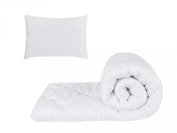 Set Somnart cu pilota 150 x 200 cm si 1 perna alba matlasata 50 x 70 cm