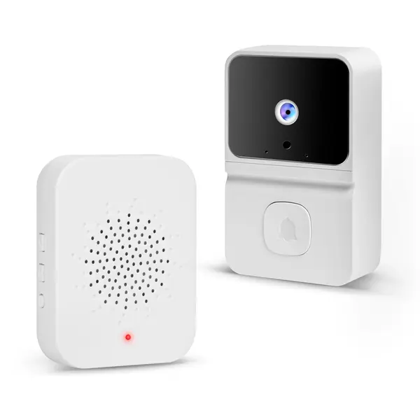 set sonerie video smart - wi-fi, baterie - hd - alb
