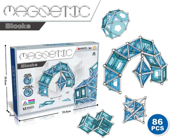 Set Sonne - Magneti educaționali, Magnetic Z, 86 piese