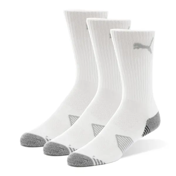 Set Sosete PUMA ESSENTIAL CREW 3 PERECHI - 04 White, 34.5-37.5