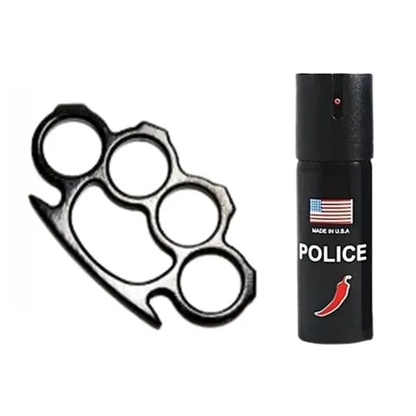 Set spray paralizant chili si box autoaparare DEPOX , 60 ml 12 cm, negru