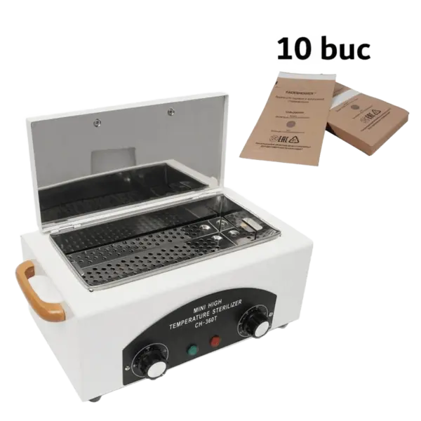Set Sterilizator cu aer cald Pupinel CH-360T + 10 pungi de sterilizare | EVERIN