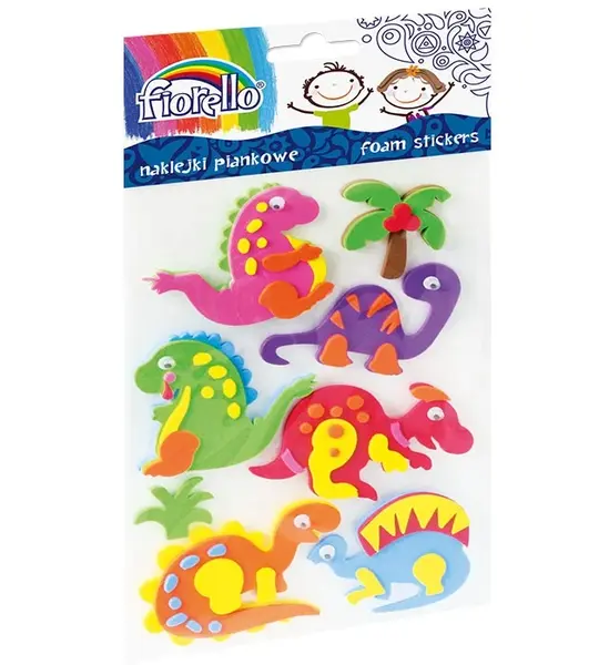 Set stickere gumate- 8 dinozauri,multicolor,o25-70mm