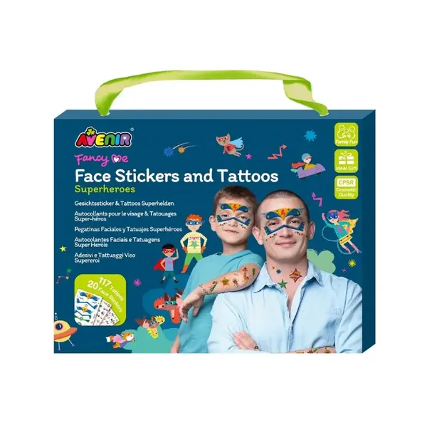 Set stickere si tatuaje pentru fata - Super eroi