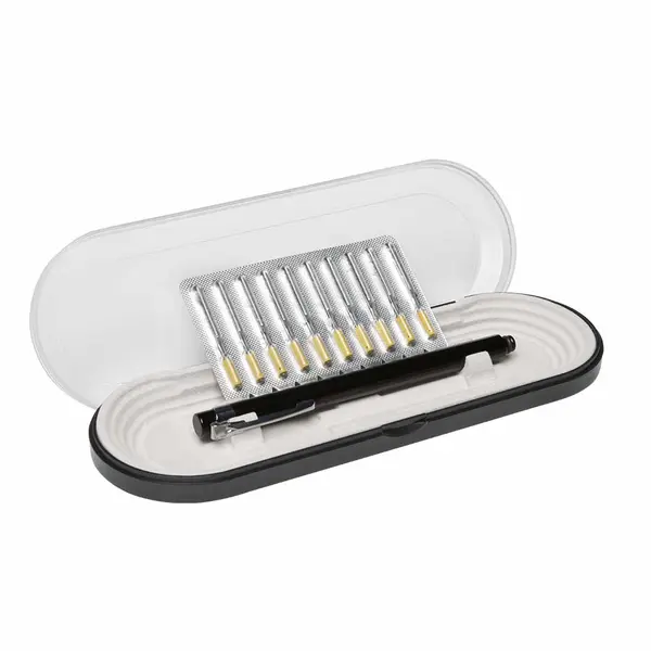 Set stilou + 10 ace curatare impuritati din lacul/vopseaua proaspata COLAD