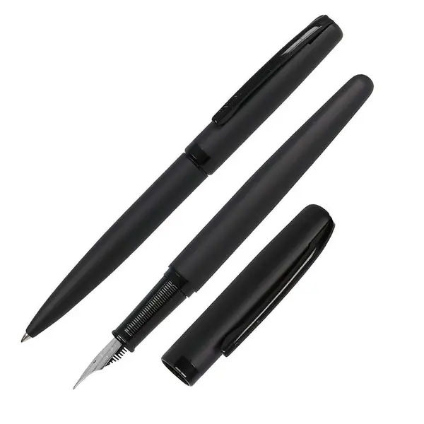 Set stilou și pix Online Eleganza - Black, cu husă