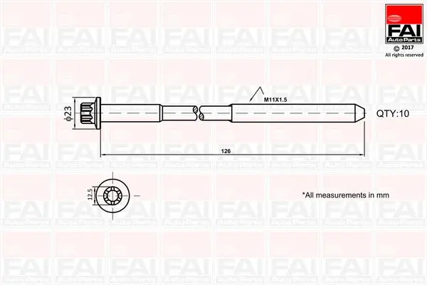 Set surub, chiulasa FAI AutoParts B1139