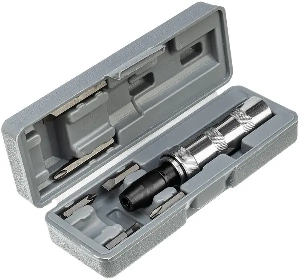 Set șurubelniță cu biți MTX - 6 bucăți, în cutie de plastic