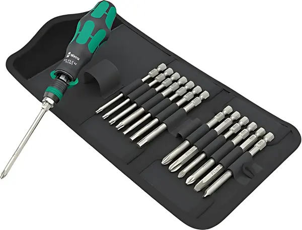 Set șurubelniță cu biți Wera - Kraftform Kompakt 838, RA-R M, 15 piese