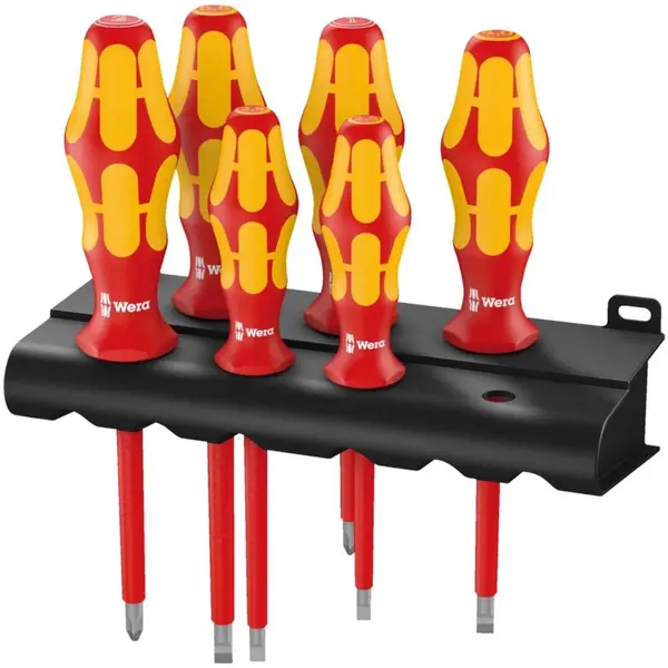 Set surubelnite 160 i/6 Kraftform Plus seria 100 Wera, 6 piese, zone de prindere, lame izolate, 5006145001
