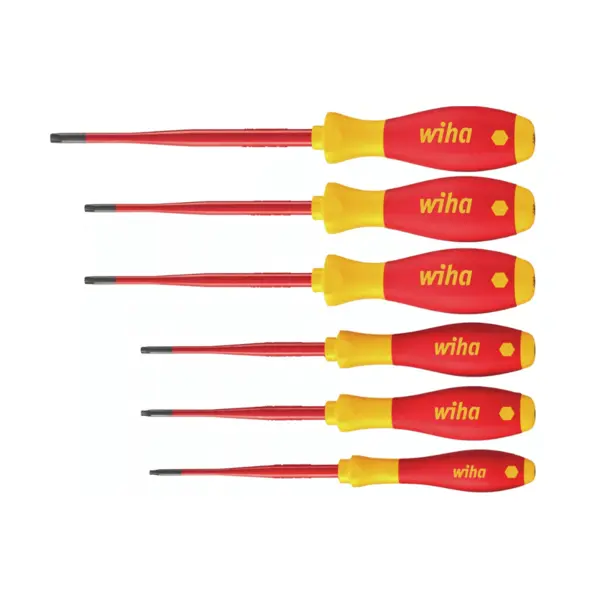 Set surubelnite electrice TORX, 6 piese, VDE 1000V, Wiha SoftFinish Electric SlimFix 41245