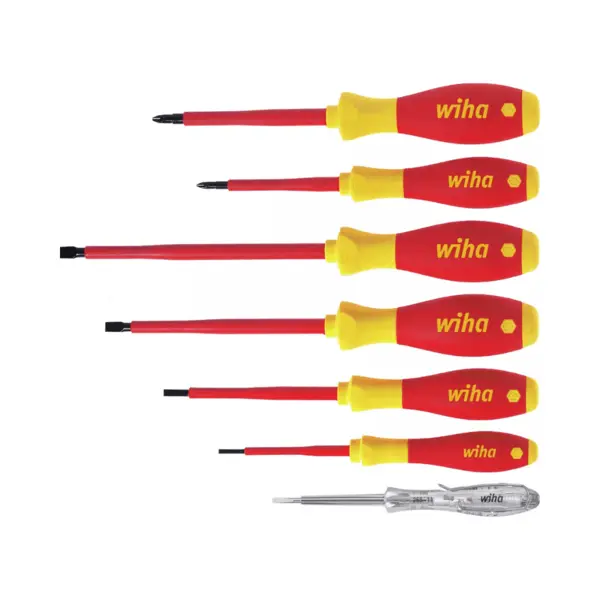 Set surubelnite electrician, 7 piese, VDE 1000V, Wiha SoftFinish Electric 00834