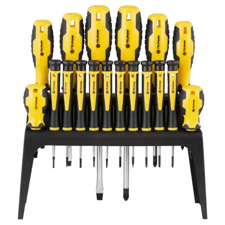 Set Surubelnite Fieldmann FDS 5008-18R, 18 Piese (Negru/Galben)