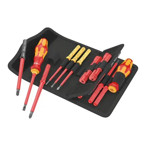 Set surubelnite izolate Wera, Kraftform Kompakt VDE Universal 2, 18 piese, husa textila