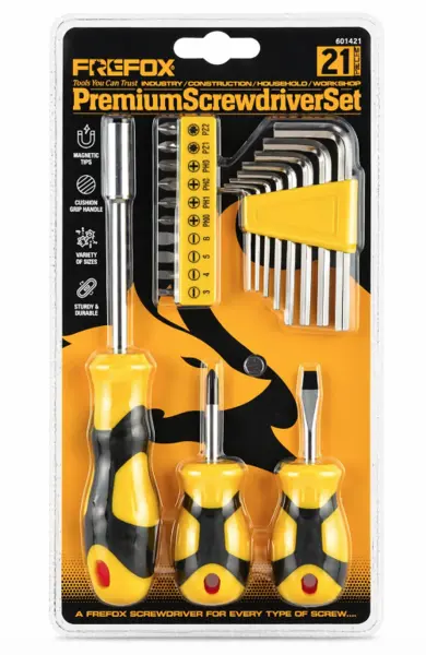 Set surubelnite multifunctionale 21 piese FREFOX biti imbusuri si accesorii incluse