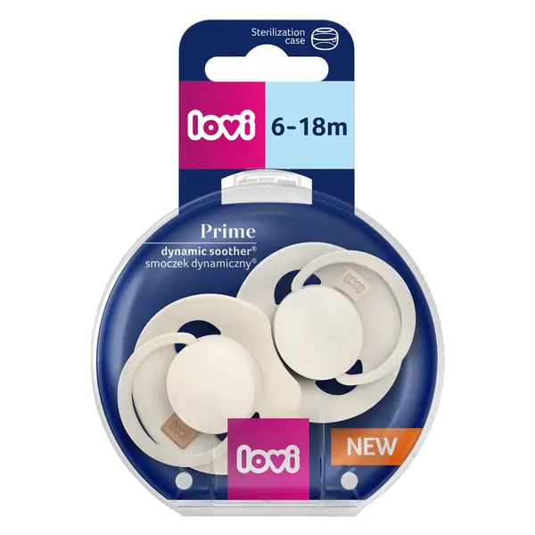 Set suzete din silicon pentru 6 - 18 luni Dynamic Prime Coconut/Ivory 34/402, 2 bucati, LOVI