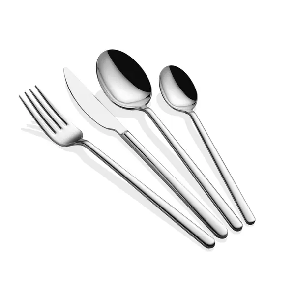 Set tacamuri 24 bucati Allegra Argintiu 23.4x23.4x4 cm