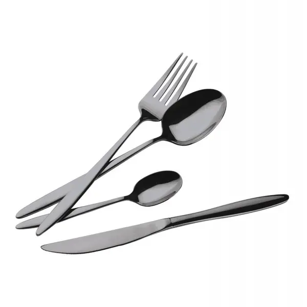 Set tacamuri 24 piese, 6 persoane, negru oglinda Berlinger Haus BH 3063