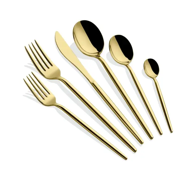 Set tacamuri 36 bucati Almeria Auriu 23.4x23.4x23.4 cm