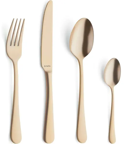Set tacâmuri Amefa - Austin, 24 piese, auriu mat, strat PVD