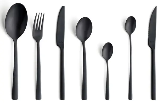 Set tacâmuri Amefa - Manille, 42 piese, negru mat