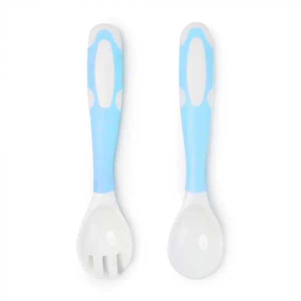 Set Tacamuri pentru Bebelusi Silicon si Plastic - Albastru - Nurio