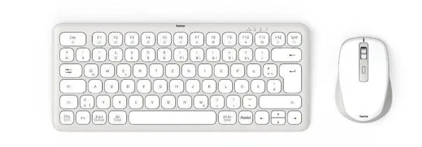 Set tastatură și mouse Hama – WKM-500, wireless, alb