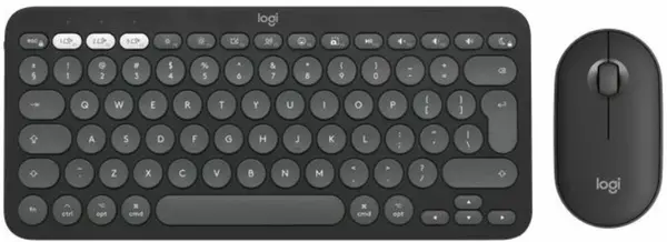 Set tastatură și mouse Logitech - Pebble 2 for Mac, wireless, gri