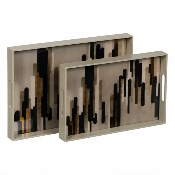 Set tavi ABSTRACT PVC-MIRROR 45 X 31 X 4,20 CM - P - Default Title