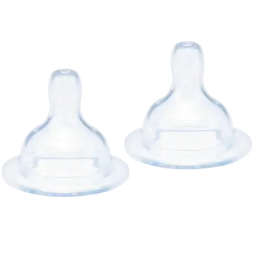Set tetine de silicon cu flux variabil, 2 buc BebeduE 57034