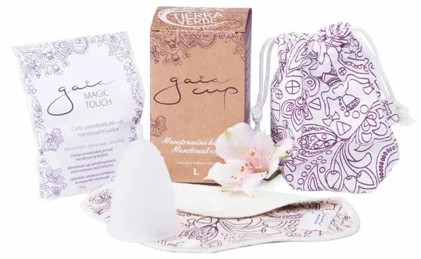 Set Tierra Verde - Cupă menstruală L si absorbant reutilizabil