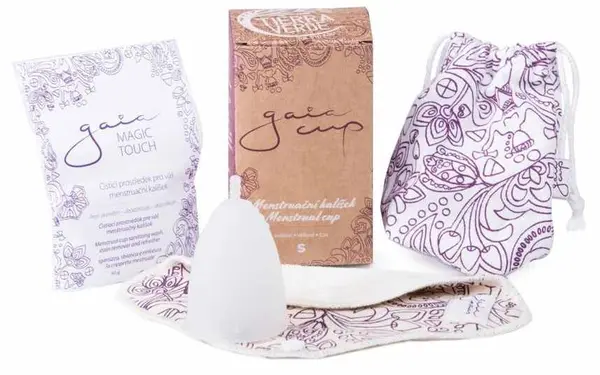 Set Tierra Verde - Cupă menstruală S și absorbant reutilizabil