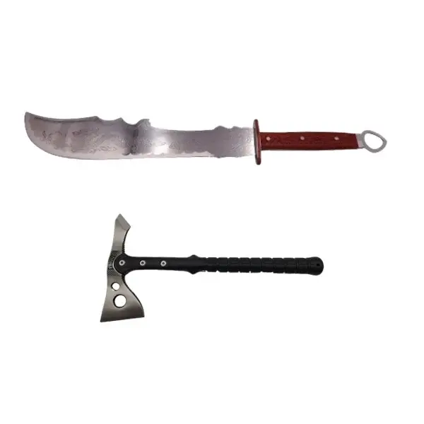 Set Topor Tactical Surivour, 38 cm si Sabie de vanatoare , Dragon Stance , DEPOX , Cutit de aruncat si teaca incluse