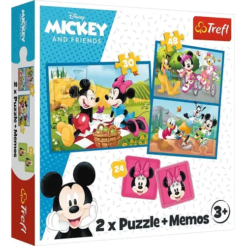 Set Trefl 2 in 1 Joc Memorie si Puzzle Disney: Eroii Disney