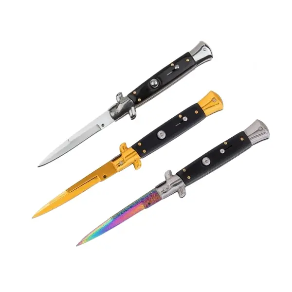 Set trei bricege cu arc, DEPOX , design italian clasic, husa inclusa, 22 cm, auriu multicolor