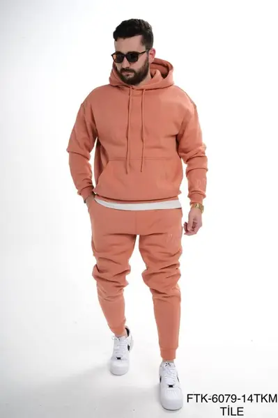SET TRENING PRM FASHION OVERSIZED PREMIUM TILE-PEACH SAND TRAS212(6079) (MĂRIME: XL)