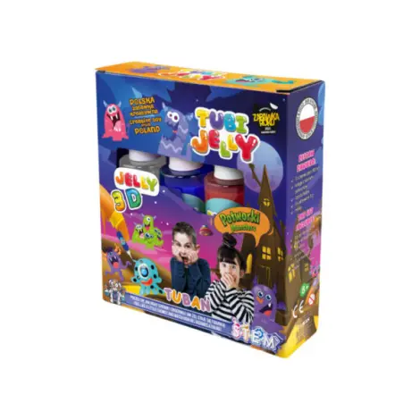 SET TUBI JELLY (gel modelator) cu 3 culori , MONSTRI